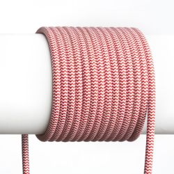 FIT 3x0,75 kabel tekstylny 1 mb czerwona/biała