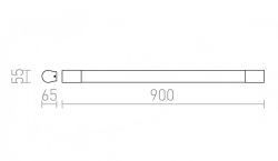 CRESCENDO 90 ścienna  chrom 230V G5 39W IP44
