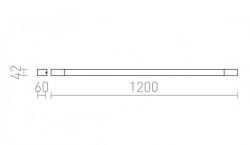 IMPERIA 120 ścienna  chrom 230V G5 28W IP44