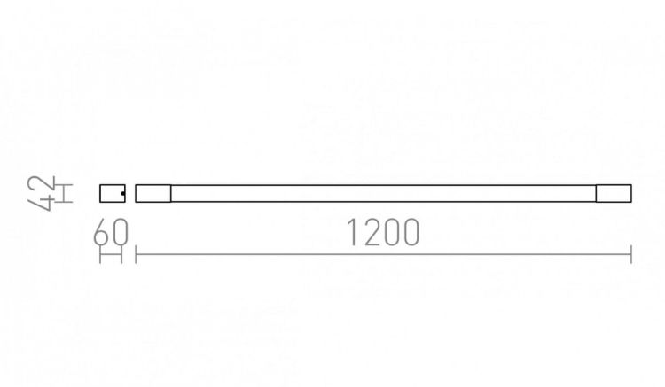 IMPERIA 120 ścienna  chrom 230V G5 28W IP44