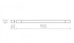 IMPERIA 90 ścienna  chrom 230V G5 39W IP44