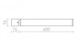 ADAGIO 60 ścienna  chrom 230V G5 24W IP44