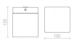 ESICA SQ sufitowa  chrom 230V LED 6W IP44  3000K