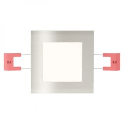 SLENDER SQ 8 wpuszczana  nikiel mat 230V LED 3W  3000K