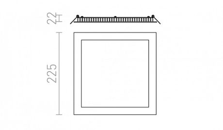 Przejdź do produktu SLENDER SQ 22 wpuszczana  chrom 230V LED 18W  3000K