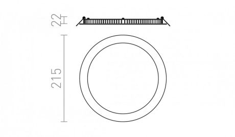 Przejdź do produktu SLENDER R 22 wpuszczana  chrom 230V LED 18W  3000K