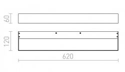 PRIO LED 62 ścienna  aluminium szczotkowane 230V LED 33W  3000K