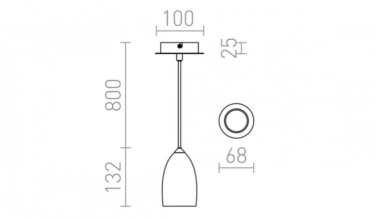 BABADES I wisząca  chrom 230V GU10 35W