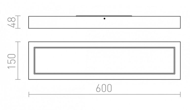 STRUCTURAL LED 60x15 natynkowa biała  230V LED 22W  3000K