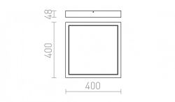 STRUCTURAL LED 40x40 natynkowa biała  230V LED 40W  3000K