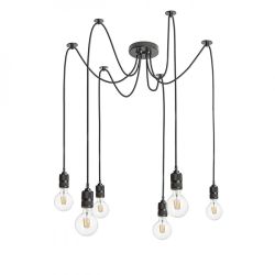 CINDY VI wisząca czarna  230V E27 6x42W