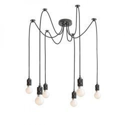 CINDY VI wisząca czarna  230V E27 6x42W