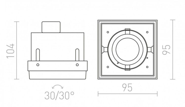 ELECTRA I  czarna  230V GU10 50W