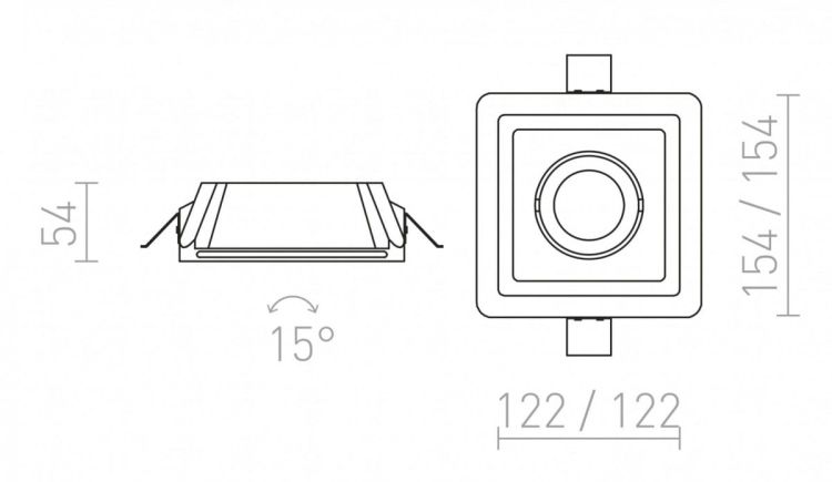 DINO SQ GU10 kierunkowa  gipsowa 230V GU10 35W