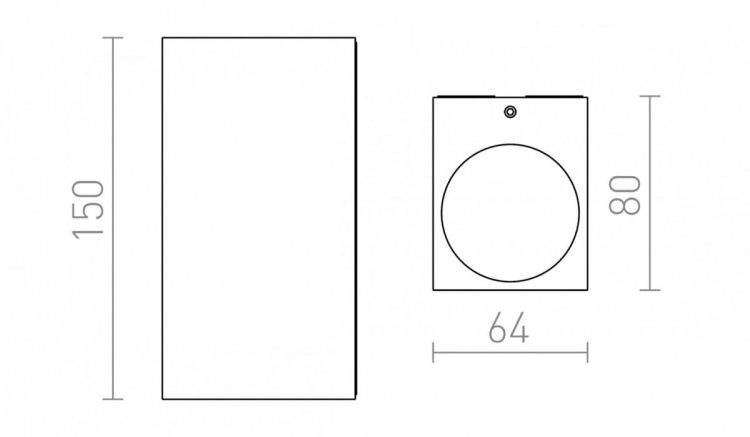KUBI II  antracyt  230V LED 2x3W 56° IP54  3000K