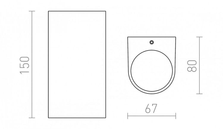 ZACK II  antracyt  230V LED 2x3W 58° IP54  3000K