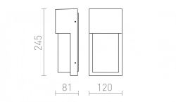 CHICAGO ścienna antracyt  230V E27 18W IP44