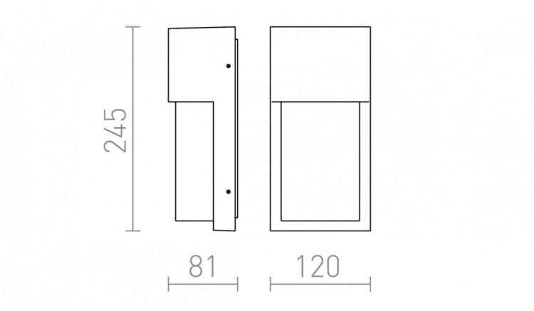 CHICAGO ścienna antracyt  230V E27 18W IP44