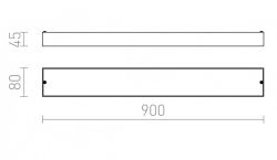 MARINA LED 90 ścienna  chrom 230V LED 19W IP44  3000K