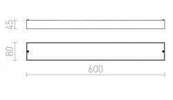 MARINA LED 60 ścienna  chrom 230V LED 14W IP44  3000K
