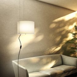 BROADWAY wisząca regulowana biała chrom 230V E27 42W