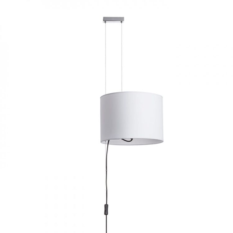 BROADWAY wisząca regulowana biała chrom 230V E27 42W