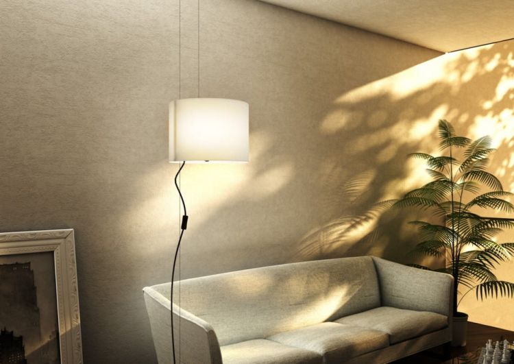 BROADWAY wisząca regulowana biała chrom 230V E27 42W