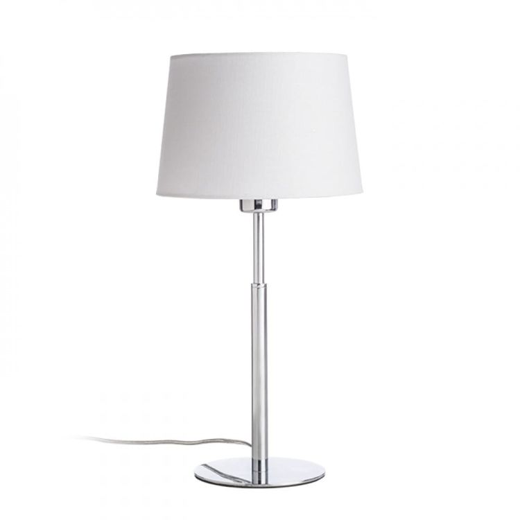 BROADWAY stołowa biała chrom 230V E27 42W