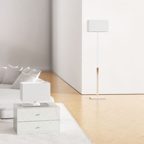 Przejdź do produktu PLAZA podłogowa biała chrom 230V LED E27 15W