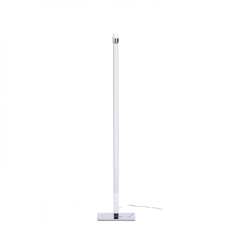 PLAZA podłogowa biała chrom 230V E27 42W