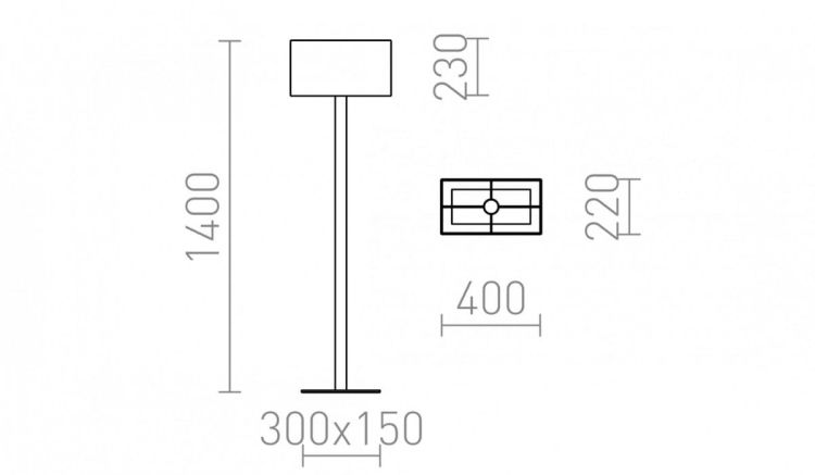 PLAZA podłogowa biała chrom 230V E27 42W