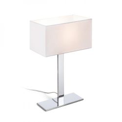 PLAZA M stołowa biała chrom 230V E27 42W