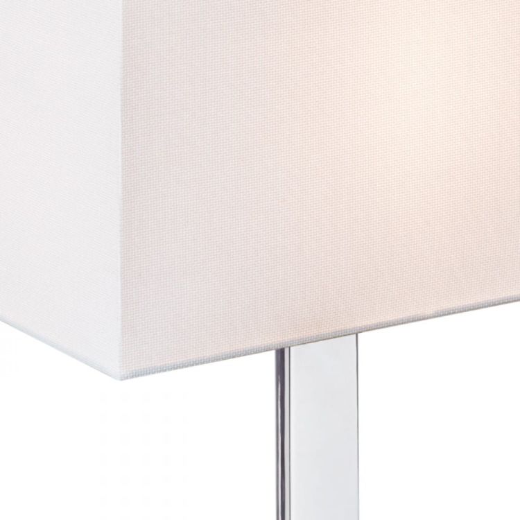 PLAZA M stołowa biała chrom 230V E27 42W