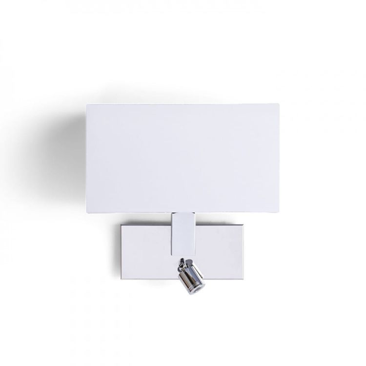 PLAZA ścienna z reflektorem LED biała chrom 230V E27 LED 42+3W  3000K
