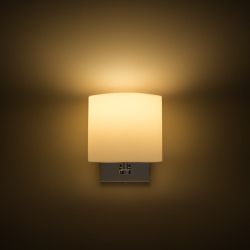 PENTHOUSE ścienna białe PVC chrom 230V E27 42W