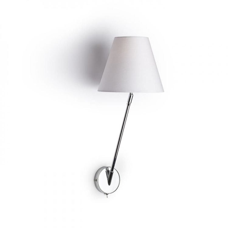 SILENCE ścienna biała chrom 230V E27 42W