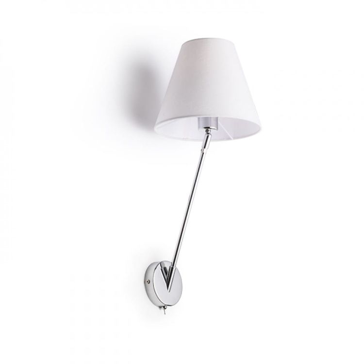 SILENCE ścienna biała chrom 230V E27 42W
