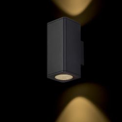 MIZZI SQ II ścienna antracyt  230V LED 2x12W 46° IP54  3000K