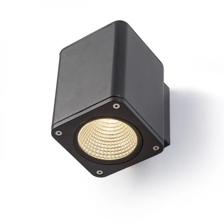 MIZZI SQ I ścienna antracyt  230V LED 12W 44° IP54  3000K