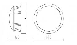 FAROS zewnętrzna antracyt  230V LED 3W IP54  3000K