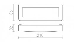RENO SQ DR natynkowa antracyt  230V LED 5W IP65  3000K
