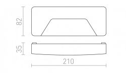 RENO SQ INDR ścienna antracyt  230V LED 3W IP65  3000K