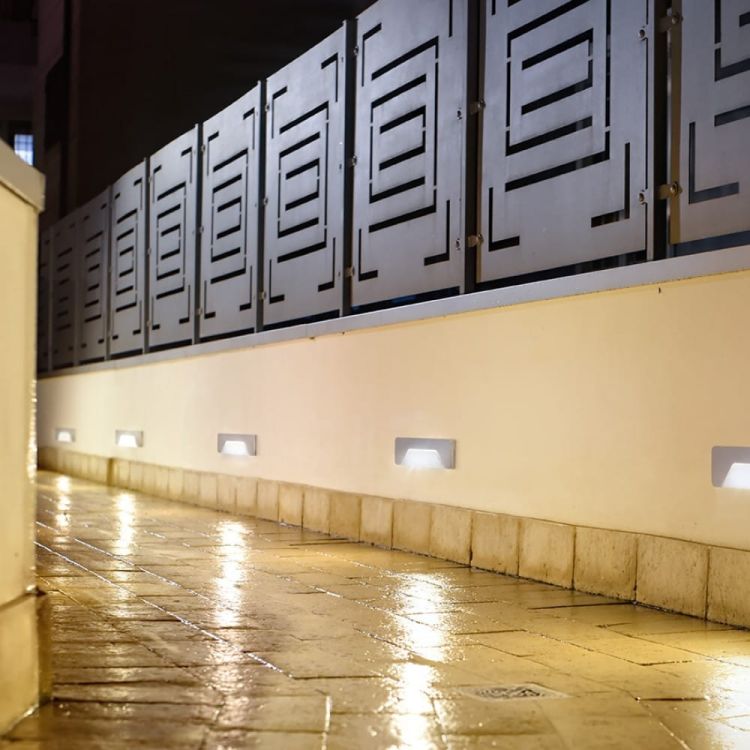 RENO SQ INDR ścienna szara  230V LED 3W IP65  3000K