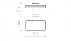 RINA ścienna antracyt  230V LED 12W IP65  3000K
