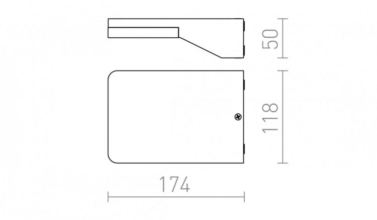 VIRGO ścienna antracyt  230V LED 9W IP65  3000K