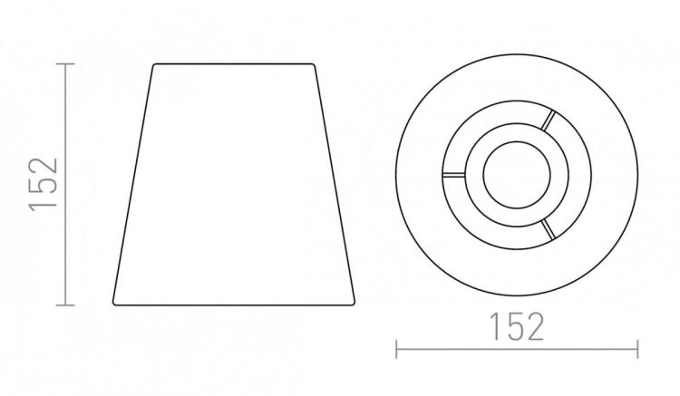 CONNY 15/15 abażur  Polycotton biała/białe PCV  max. 28W