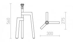WOODY stojak stołowy  dąb 230V E27 25W