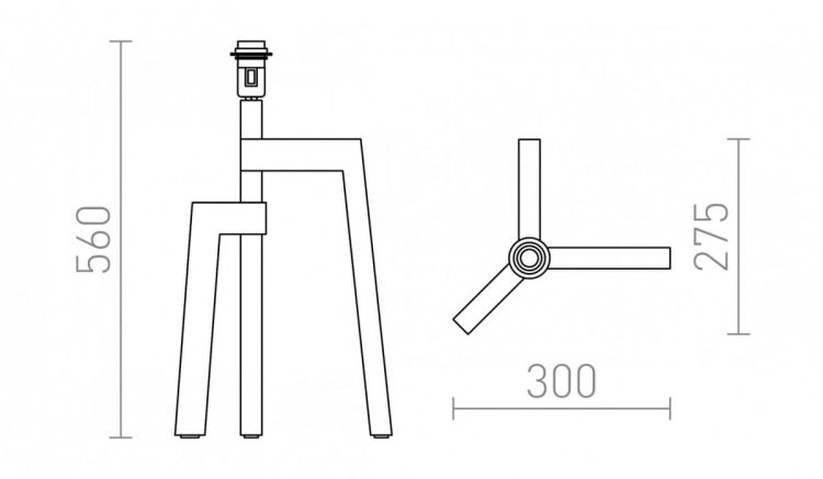 WOODY stojak stołowy  dąb 230V E27 25W