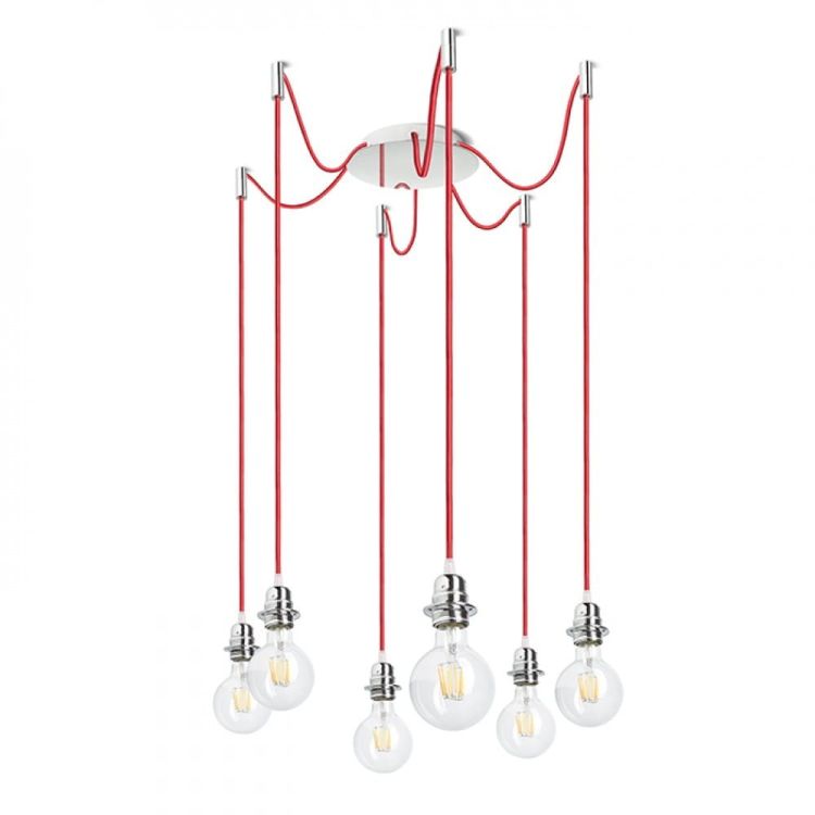 KOMBIX 6 zestaw wiszący CHP+CZK+CHO   230V E27 6x28W