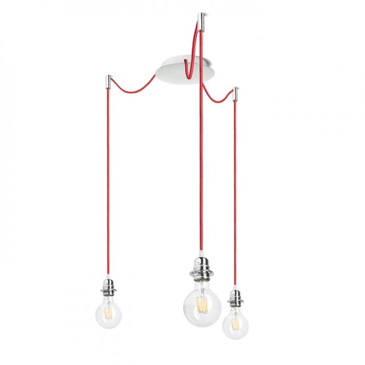 KOMBIX 3 zestaw wiszący CHP+CZK+CHO   230V E27 3x28W